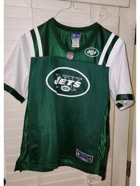 NEW YORK JETS Jersey Womens MEDIUM Green Logo NFL PRO LINE